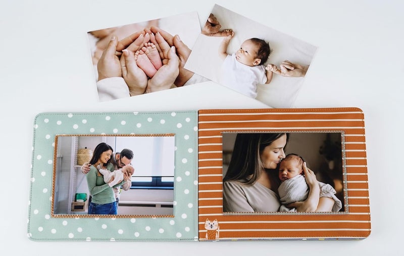 FANNA Baby's My First Photo Album with Cat and Dog Patterns, Soft Cloth Photo Album with Color Pages for 10 Pictures (4x6 inches) - Image 4
